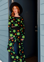 Midnight Garden Knit Flares