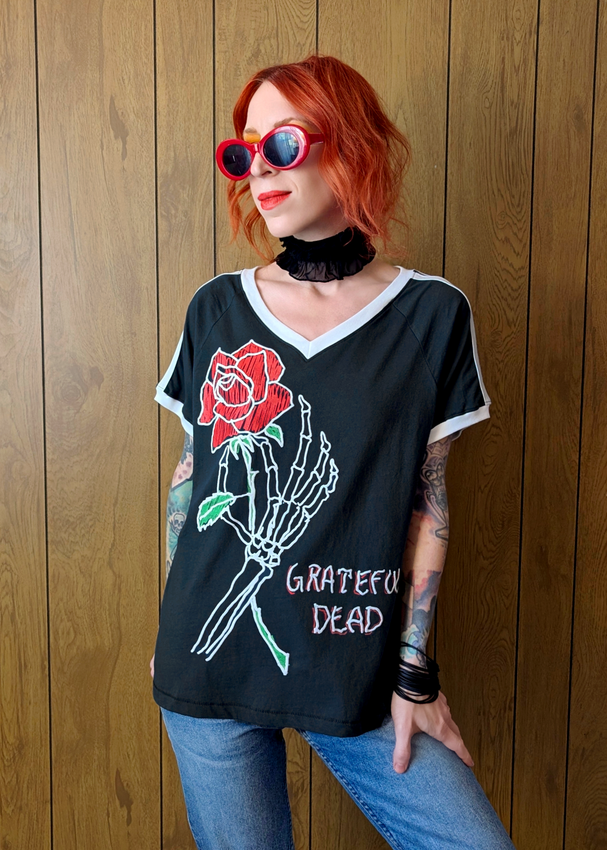 The Grateful Dead Skeleton Rose Club Tee