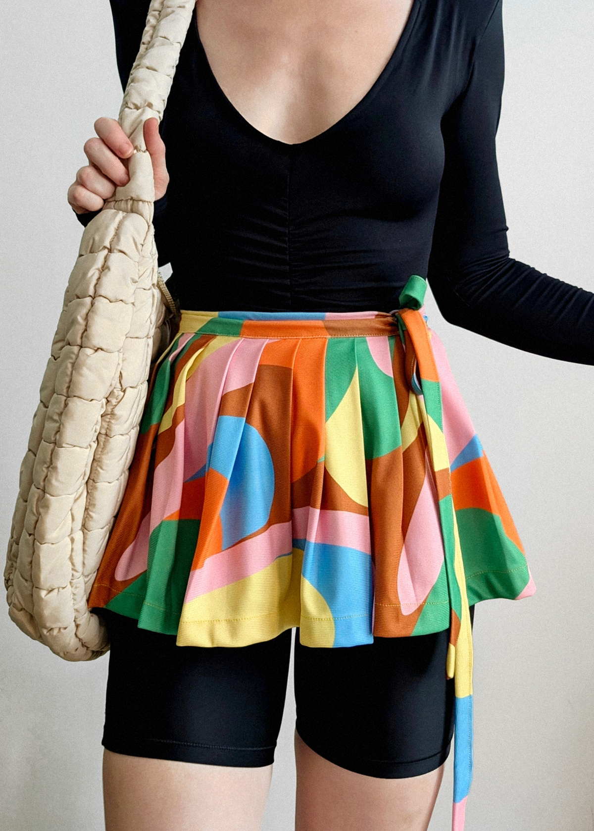 Hoops Rainbow Mini Belt Wrap Skirt