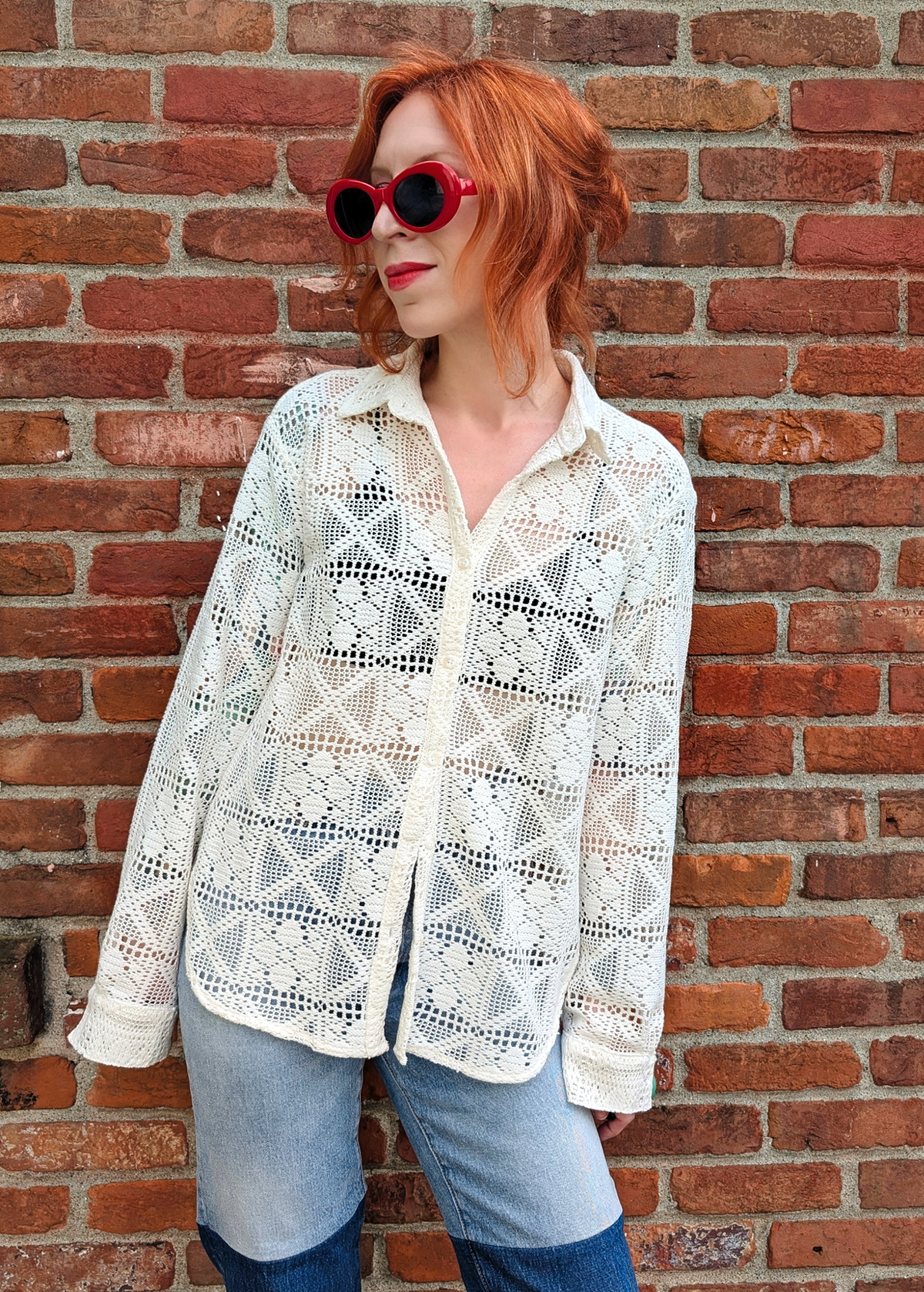 Lacey Button Down Blouse