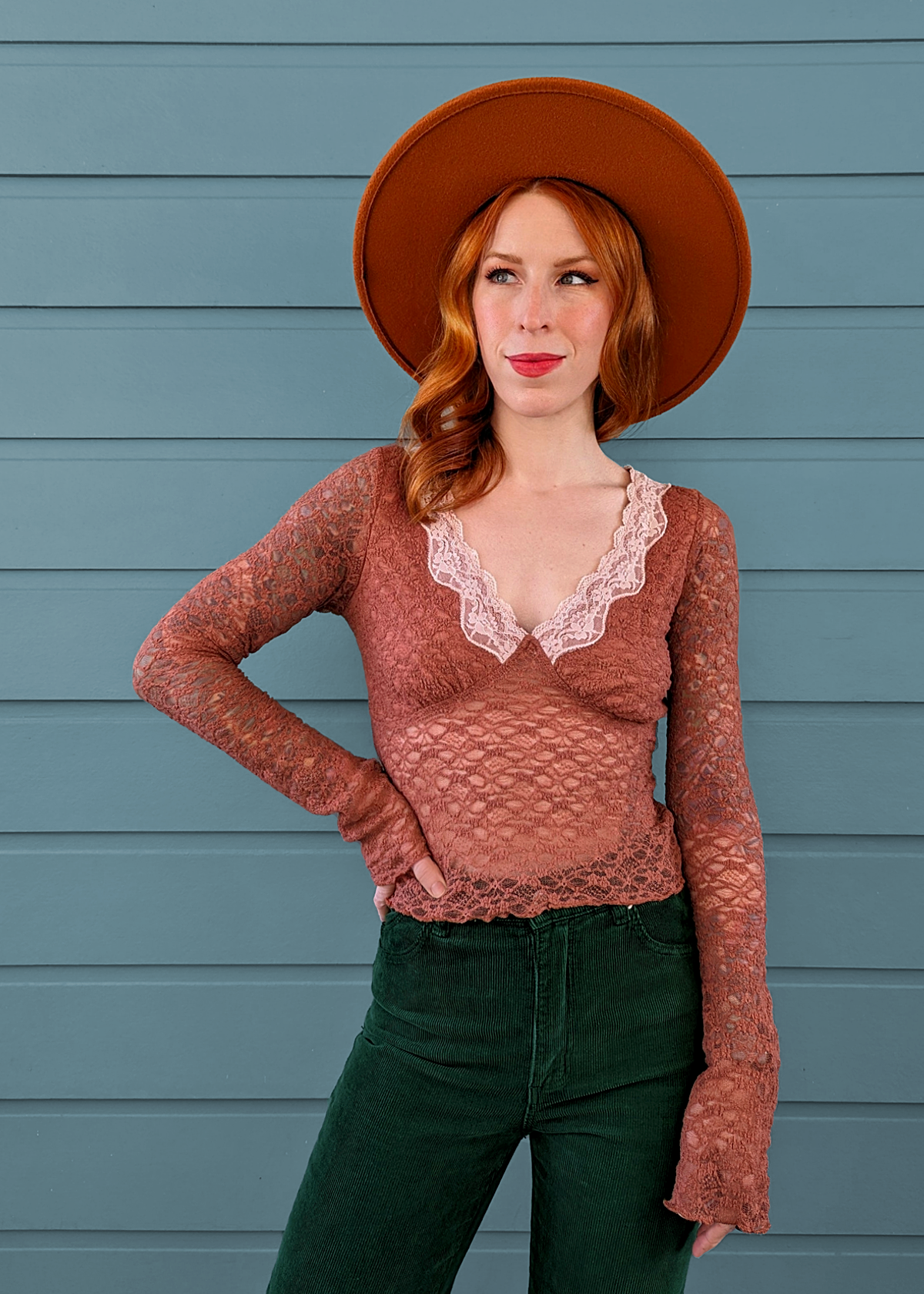 Withered Rose Lace Top