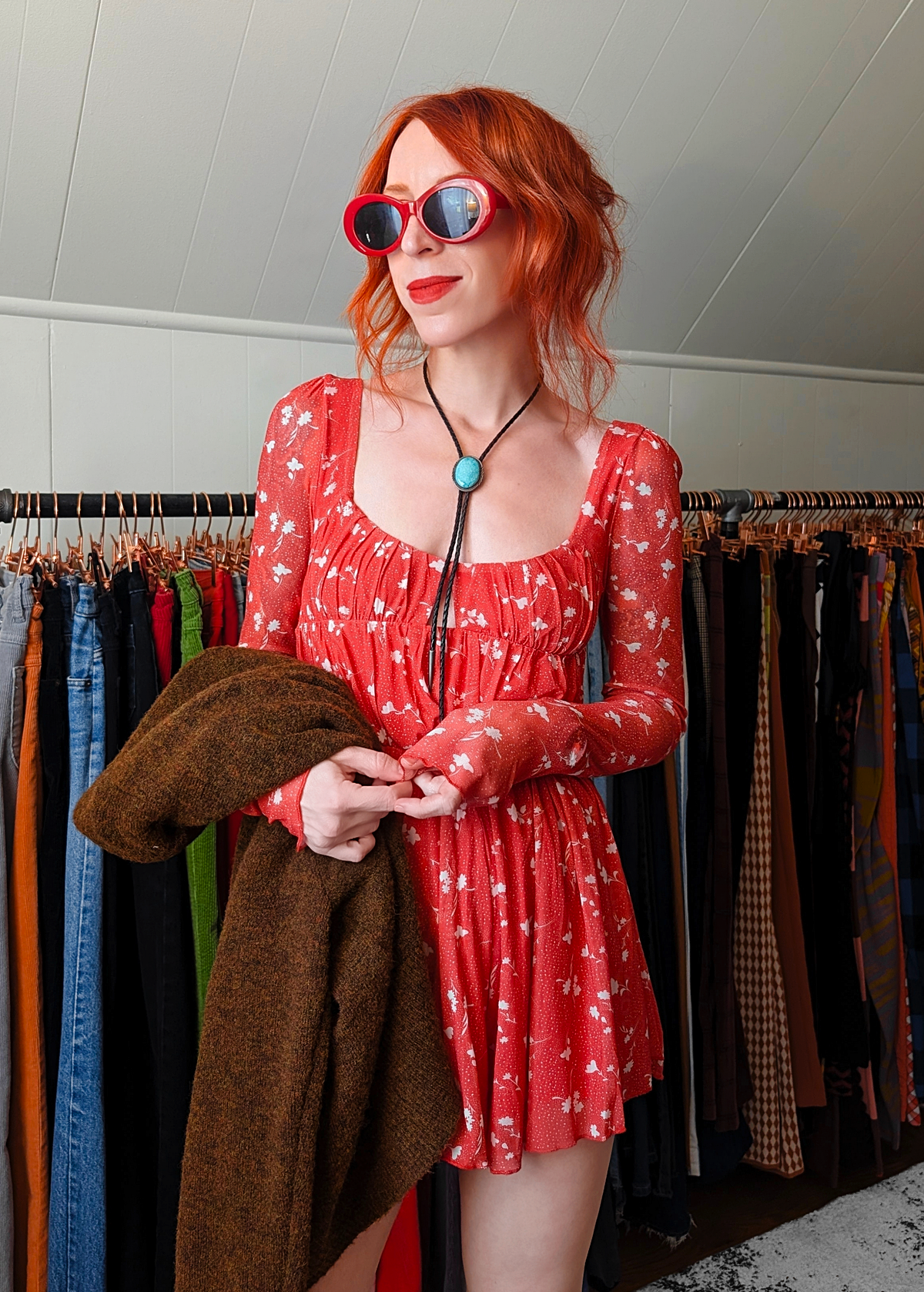Sadie Floral Smocked Mesh Playsuit