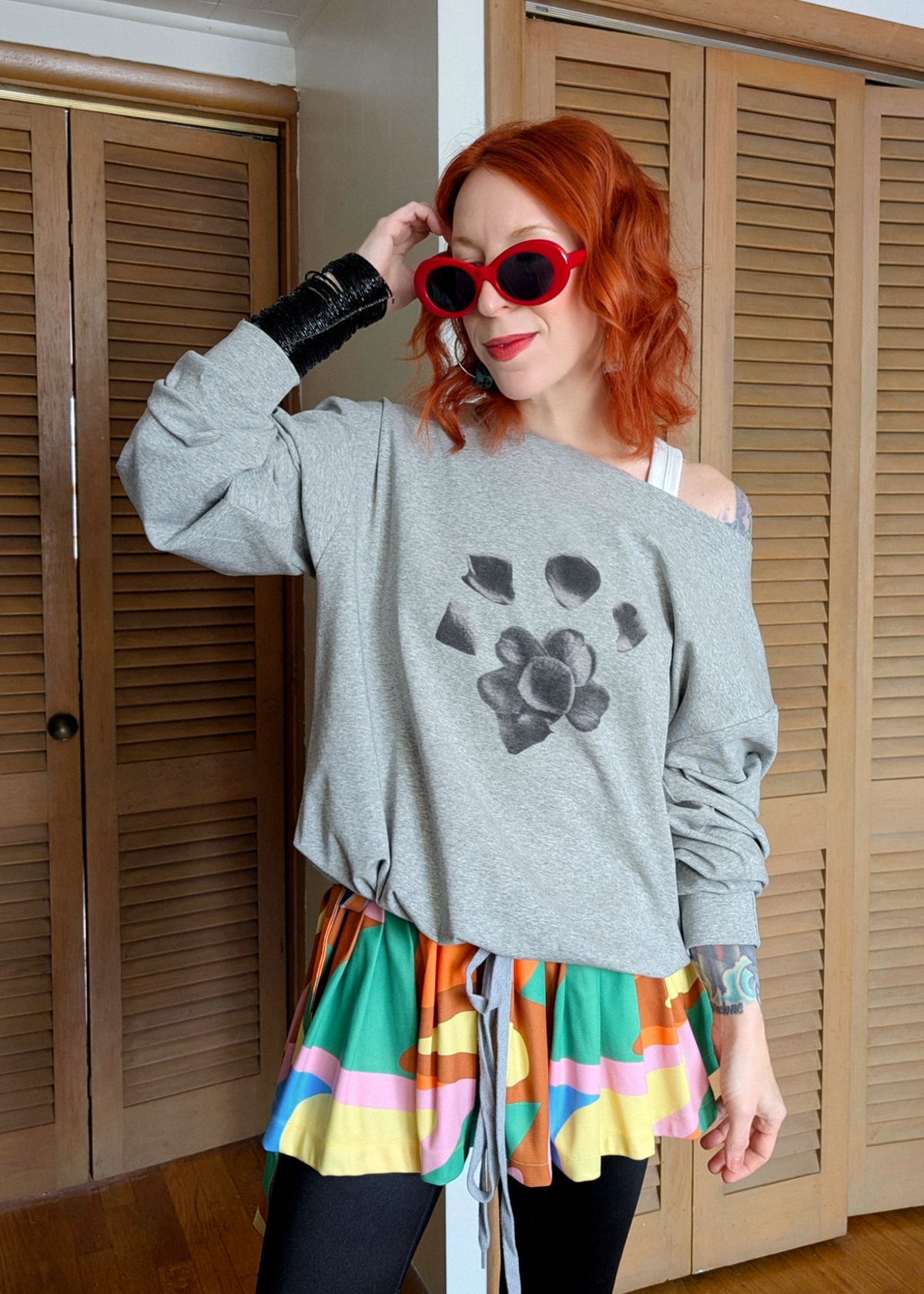 Hoops Rainbow Mini Wrap Dance Skirt