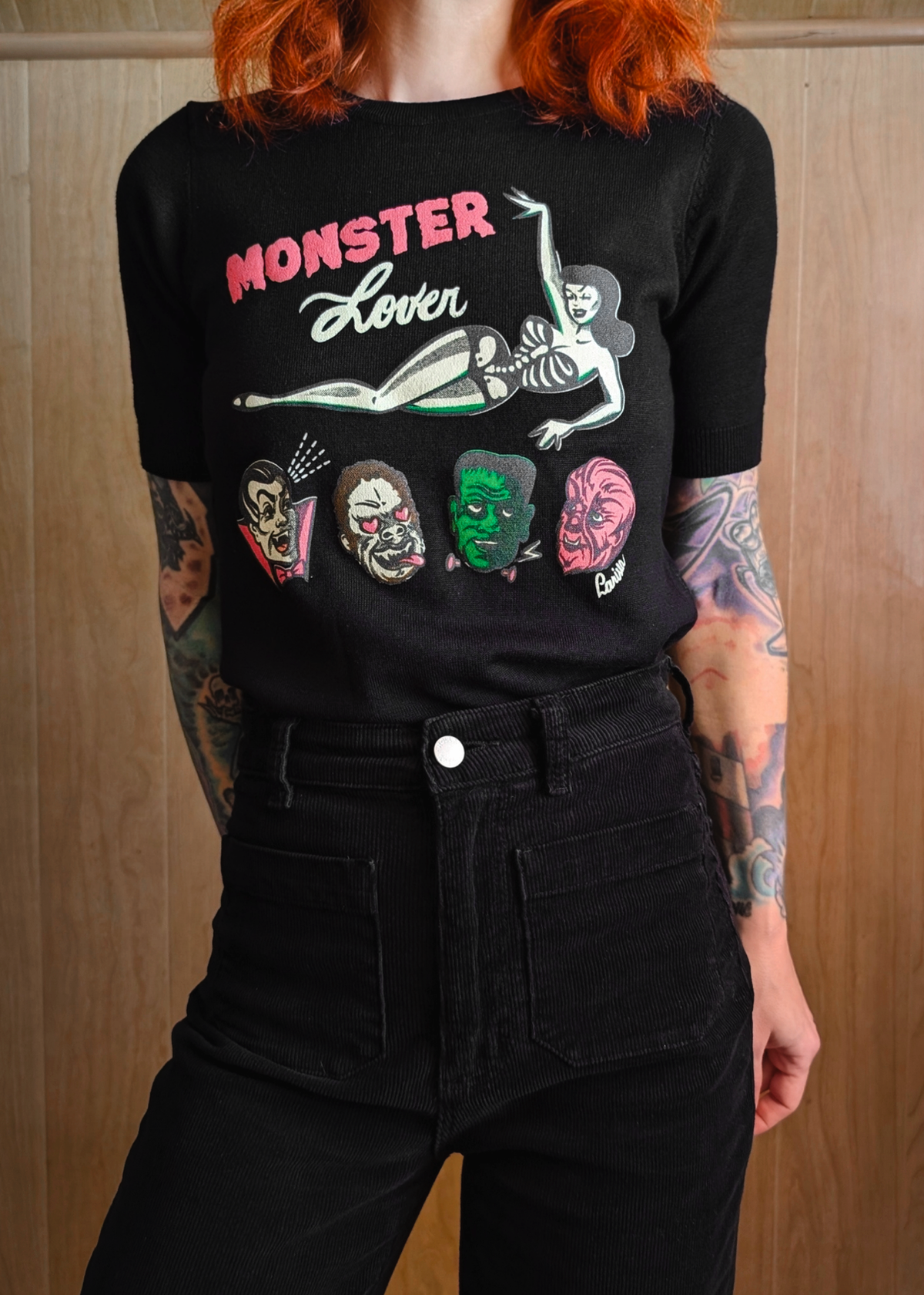 Monster Lover Short Sleeve Knit Top