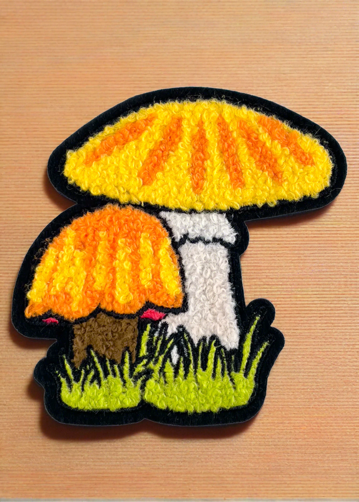 Fuzzy Mushroom Iron-On Patch
