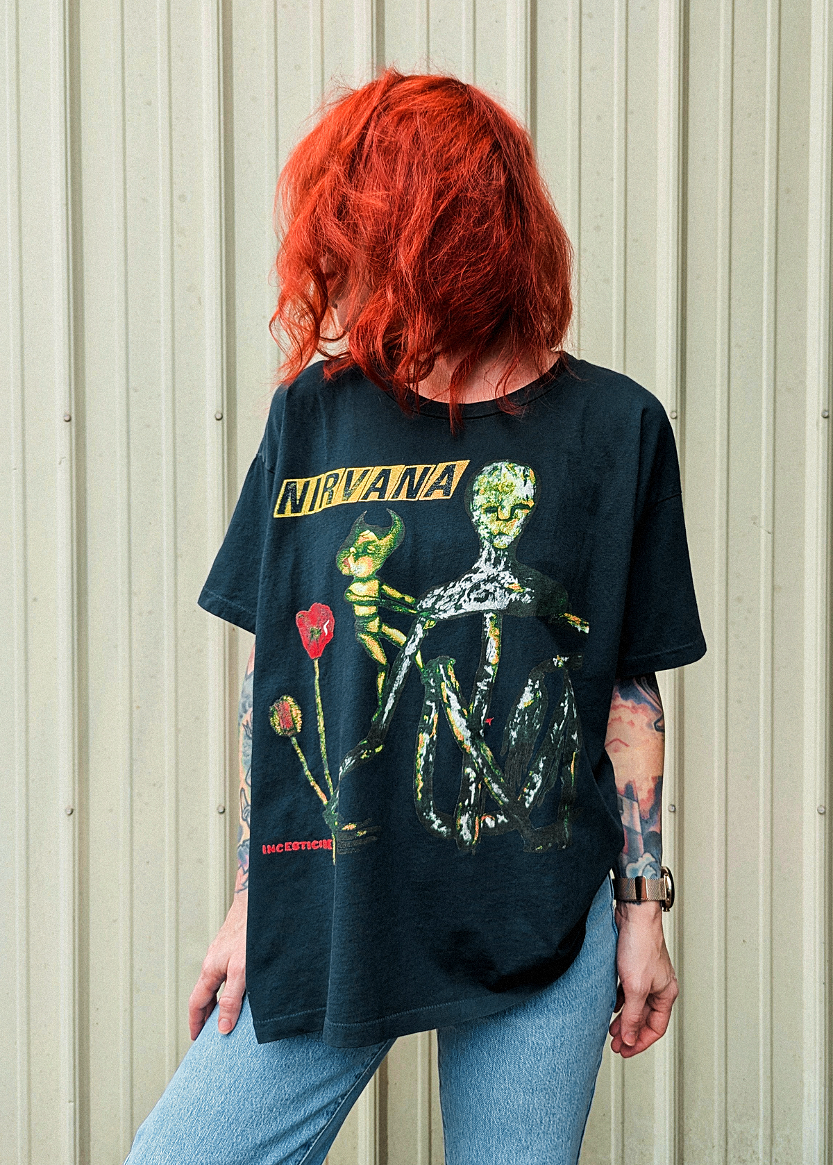 Nirvana Incesticide Black Oversized Merch Tee by Daydreamer LA Nirvana Incesticide Black Oversized Merch Tee by Daydreamer LA