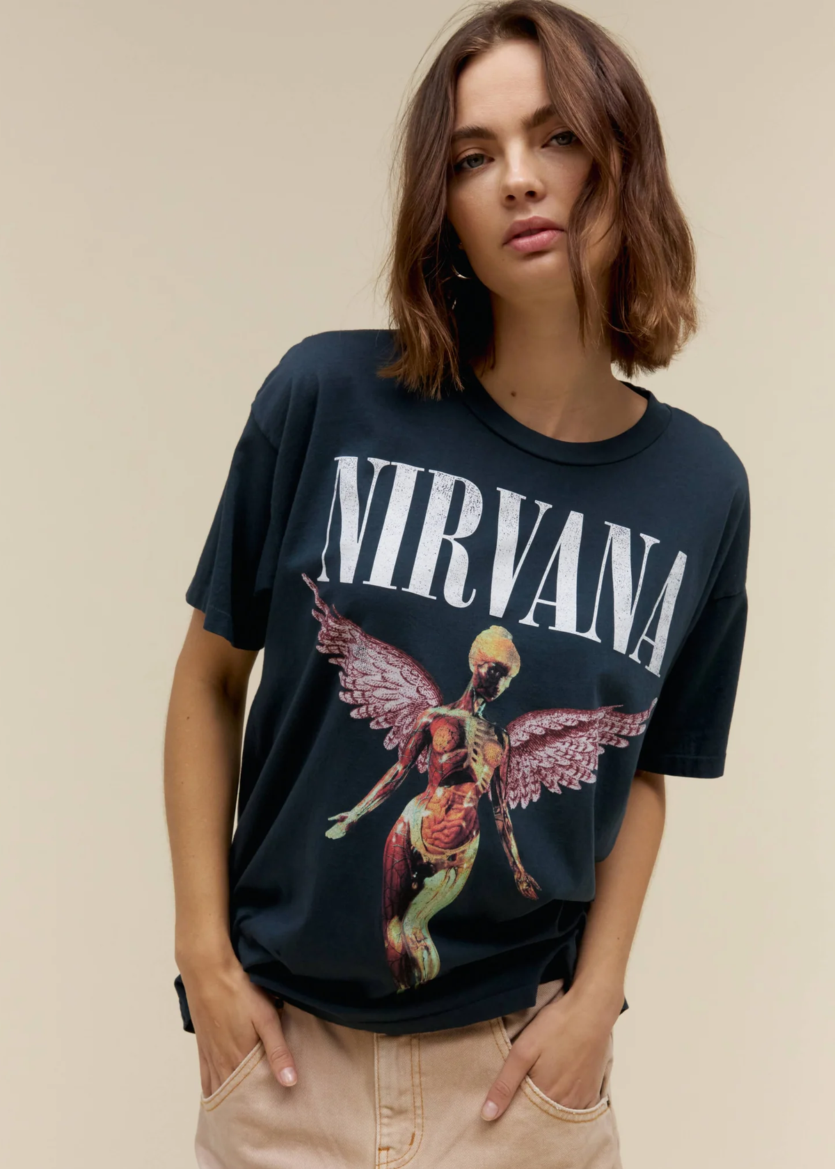 Nirvana In Utero Black Oversized Merch Tee by Daydreamer LA Nirvana In Utero Black Oversized Merch Tee by Daydreamer LA