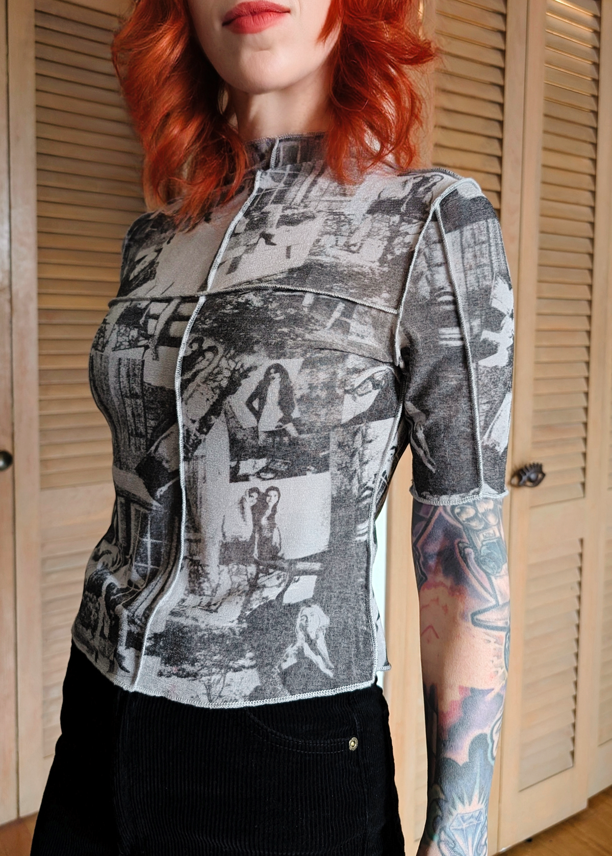 La Parisienne Photo Prints Top