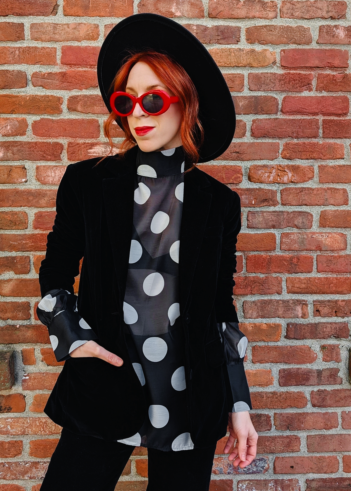 Alice Polka Dot Sheer Organza Blouse