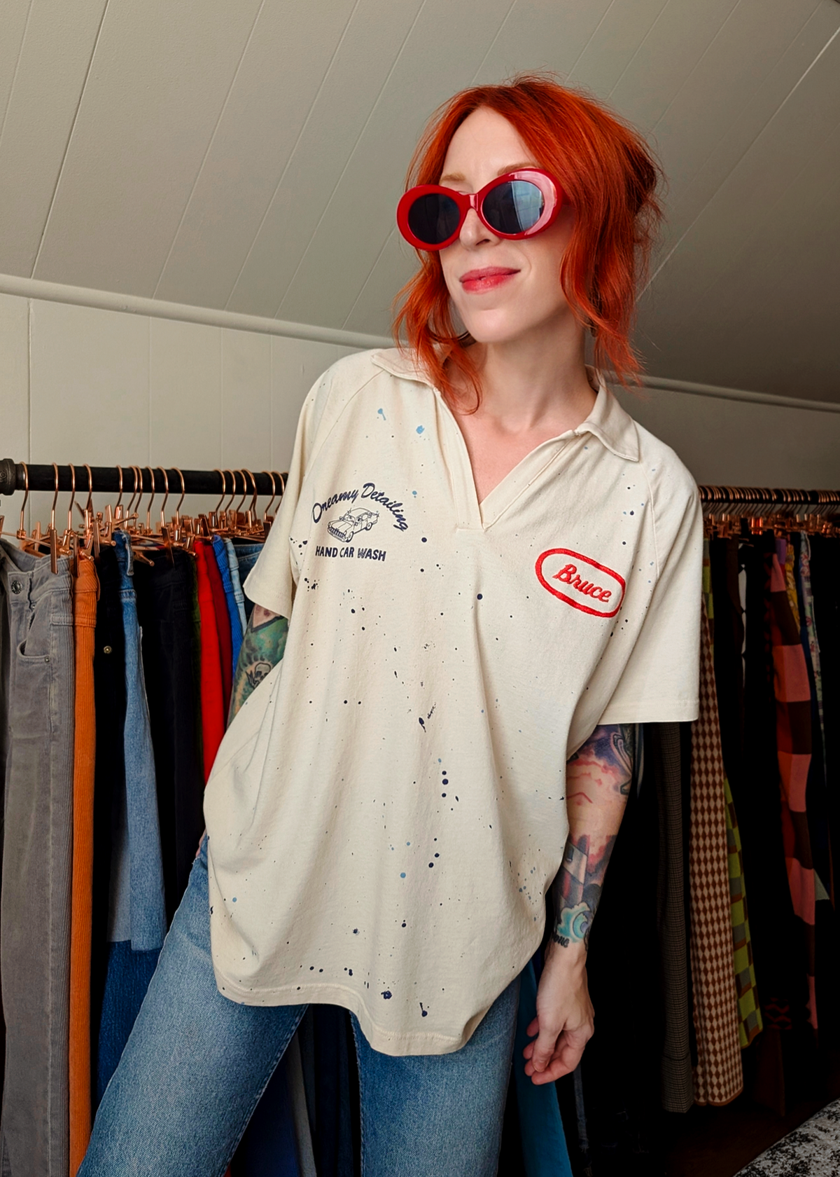 ★ MARRON EDITION★ 25 Summer Yellow Solit TShirt 25 Summer Sunset T-Shirt - Tangerine – Feature