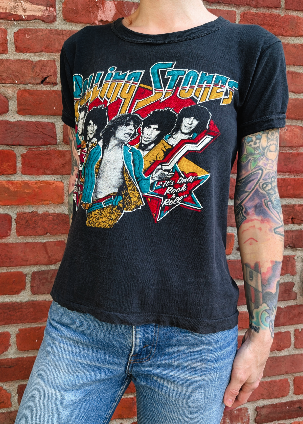 Rolling Stones Tour of America '78 ラグランT Vintage 1978 Rolling Stones Tour of America Ringer Tee