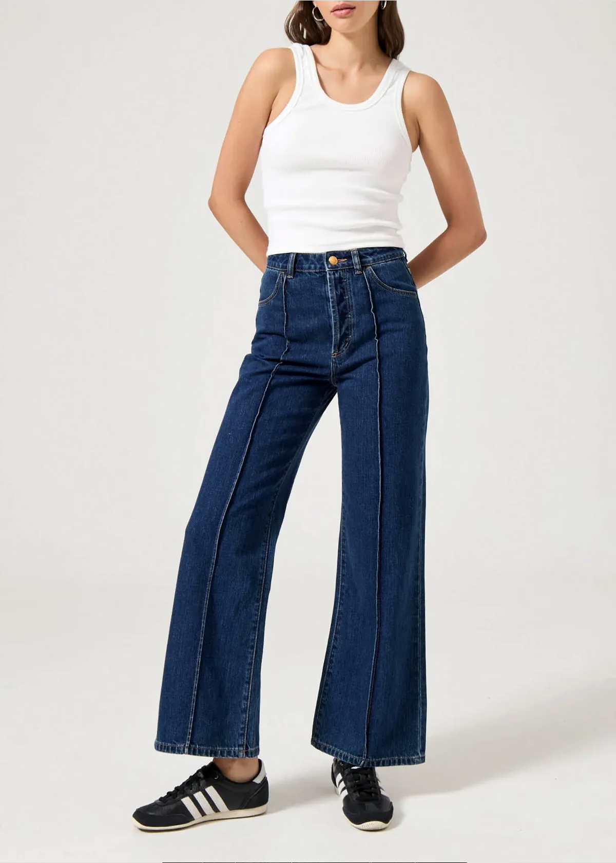 Pacific Blue Sailor Scoop Jean <br> <i> ankle length </i>