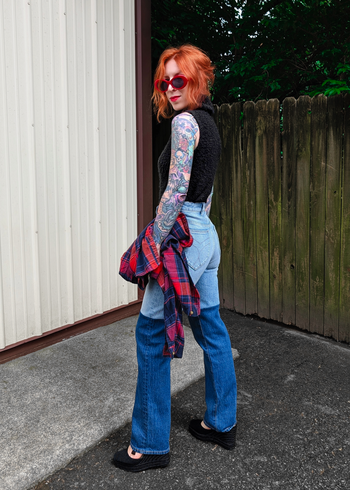 Rolla's Jeans Original Straight Leg in Brent Splice Patchwork