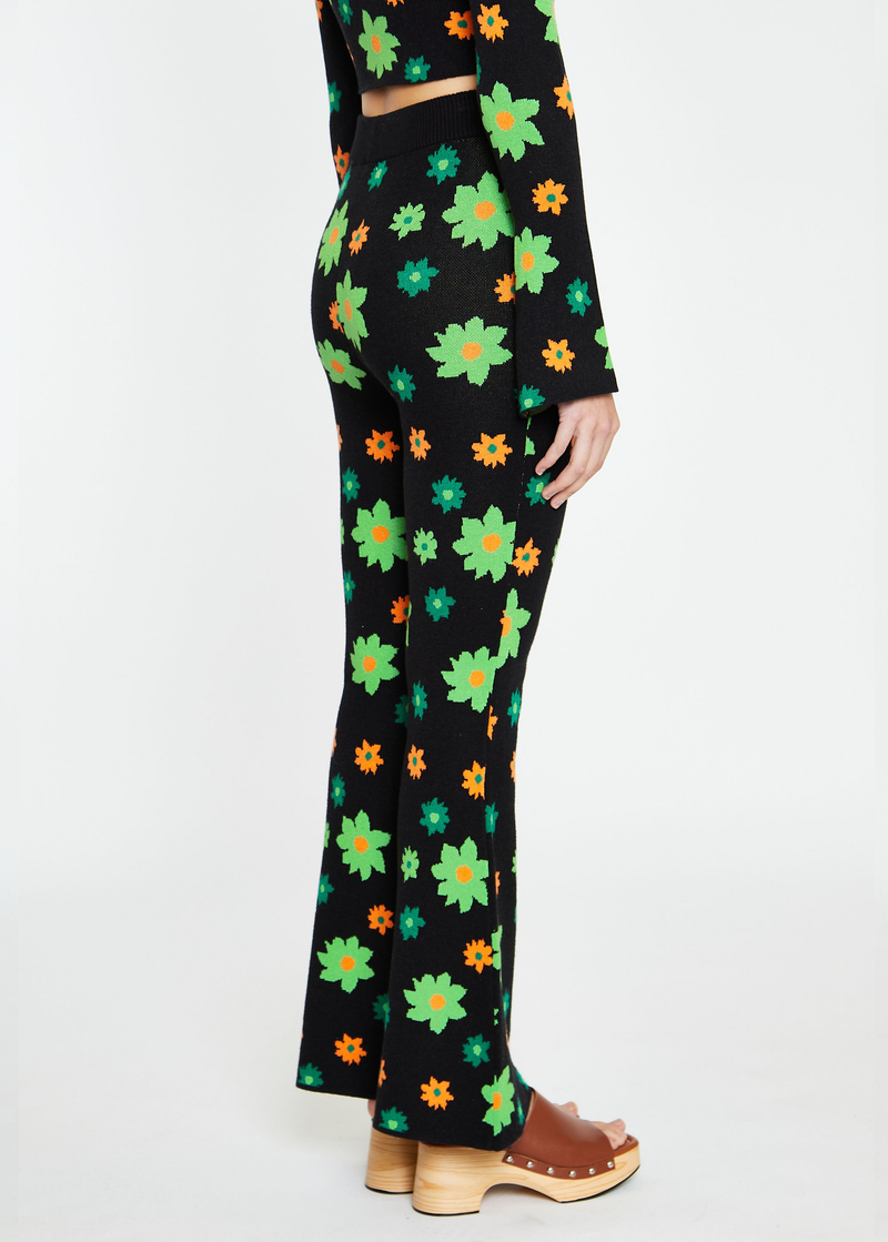 Midnight Garden Knit Flares