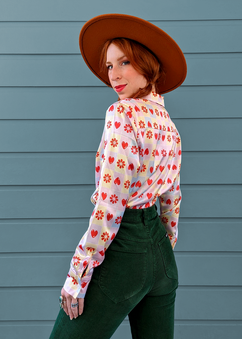 Candy Hearts Satin Shirt