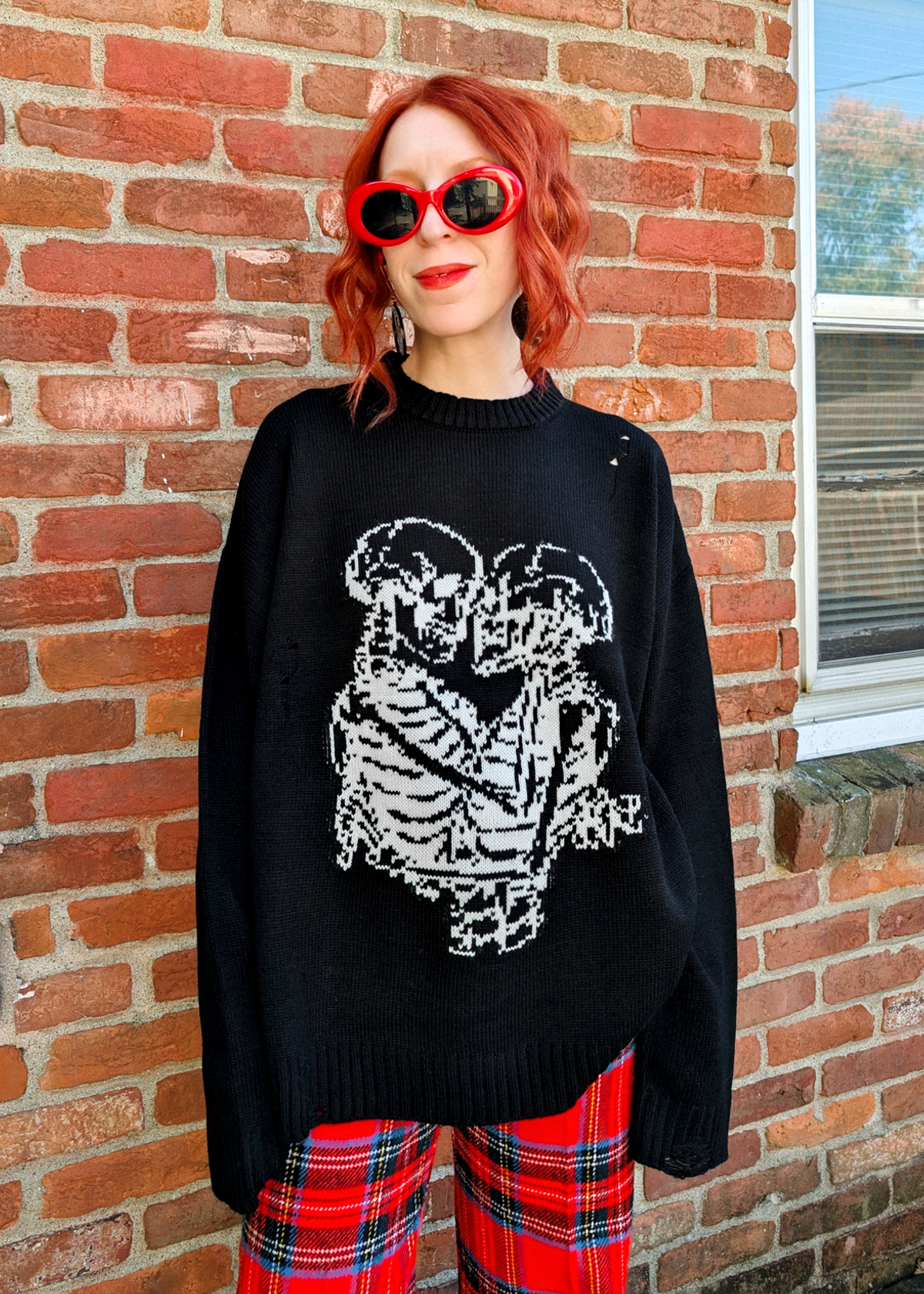 Black Everlasting Skeleton Sweater