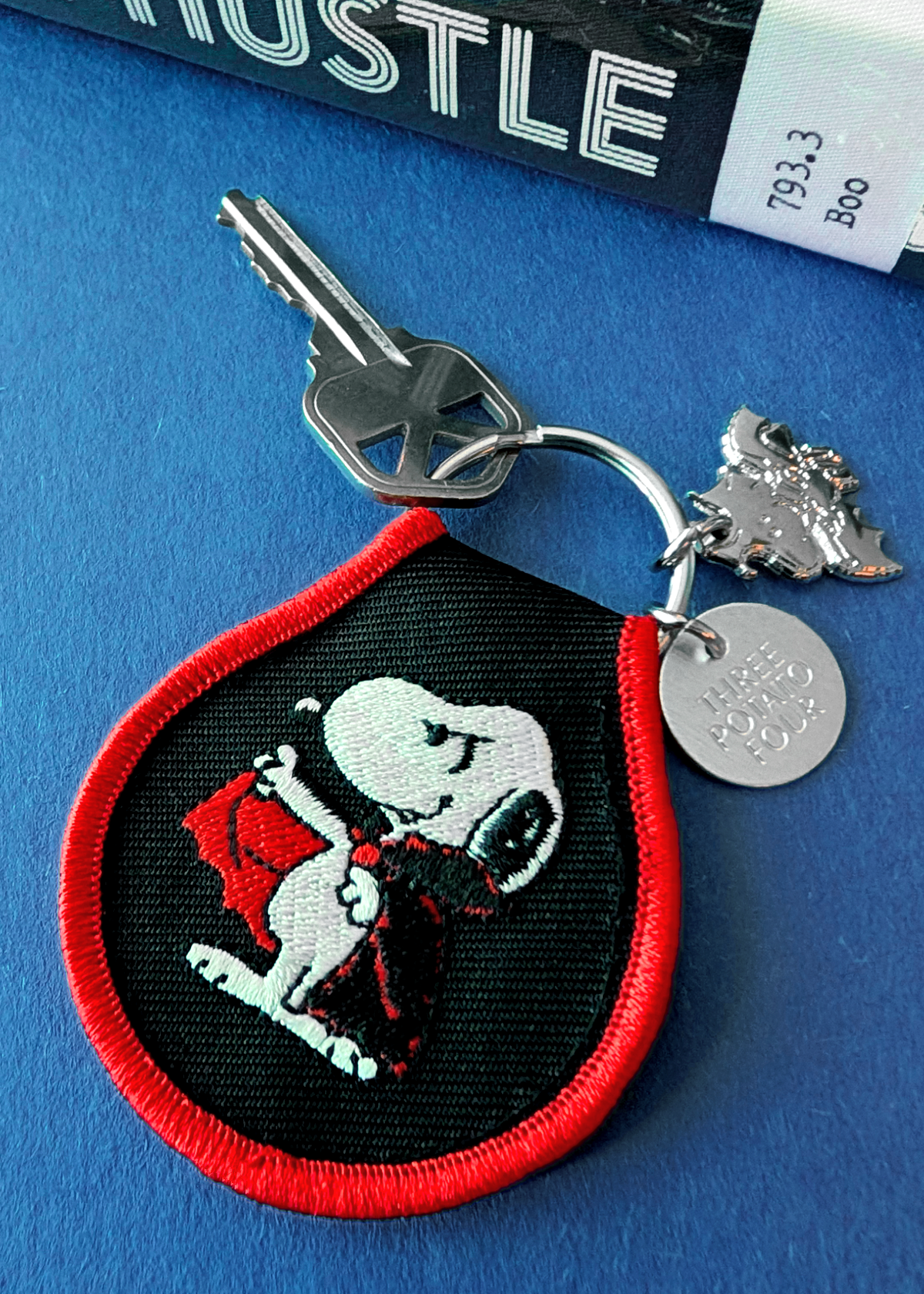 Snoopy Dracula Embroidered Patch Keychain