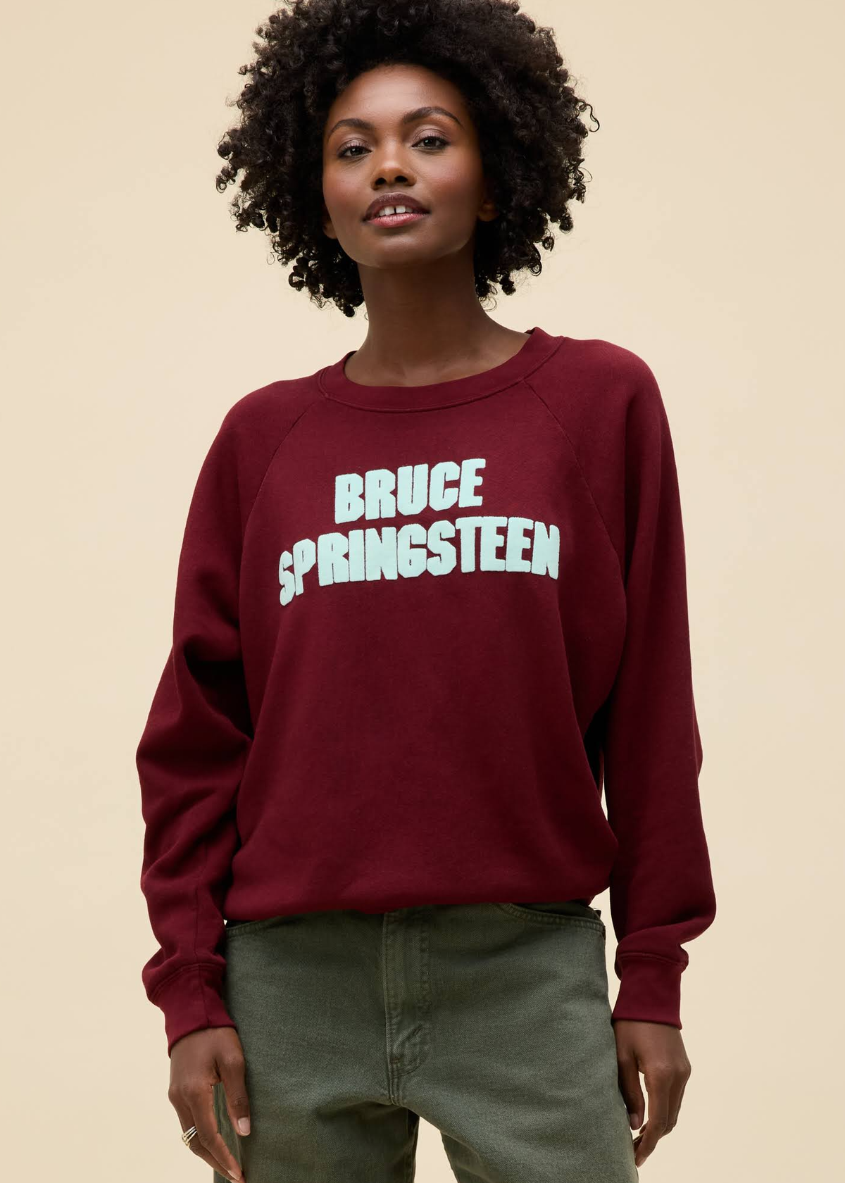 Bruce Springsteen Flocked Raglan Sweatshirt <br> <i> Coming soon! </i>
