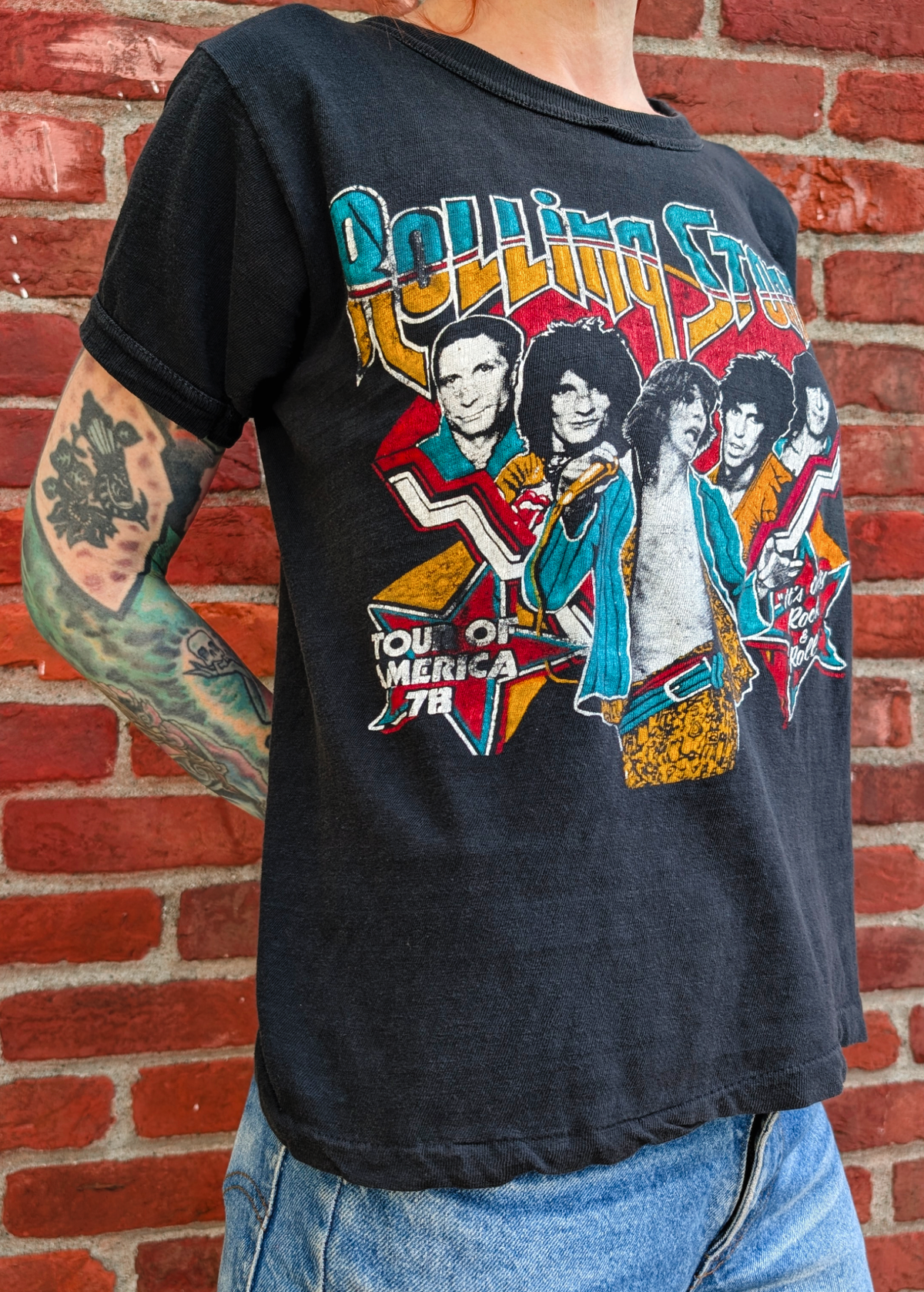 Vintage 1978 Rolling Stones Tour of America Ringer Tee authentic Vintage 1978 Rolling Stones Tour of America Ringer Tee authentic