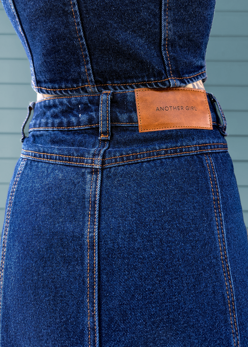 Mediterranea Denim Midi Skirt