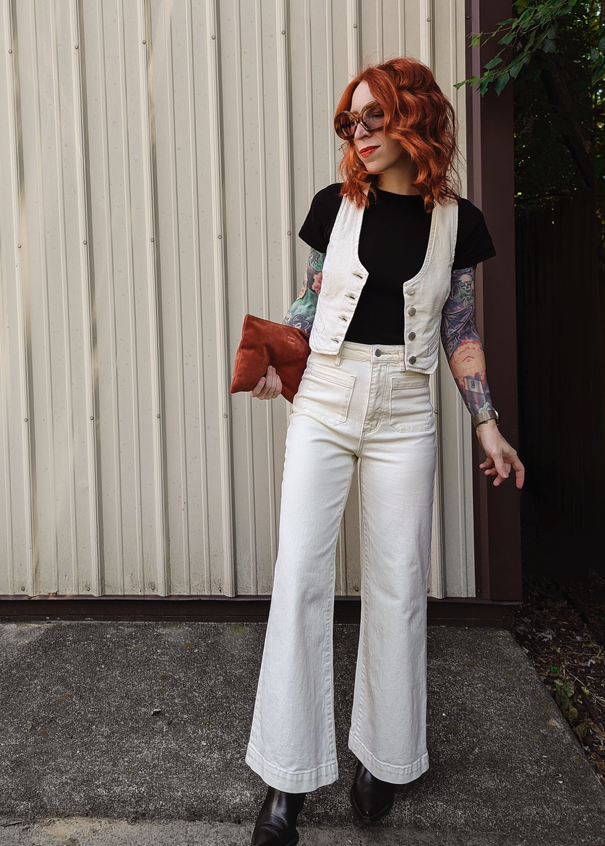 Rolla's Buttercream Sailor Wide Leg Ankle Length Jean