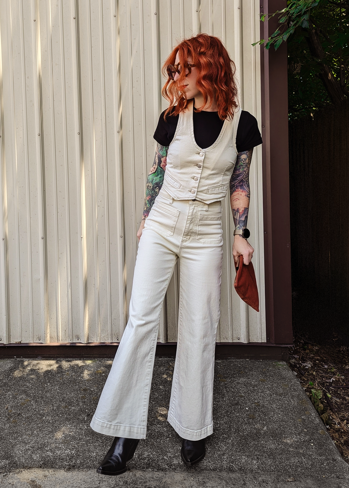 Rolla's Buttercream Sailor Wide Leg Ankle Length Jean