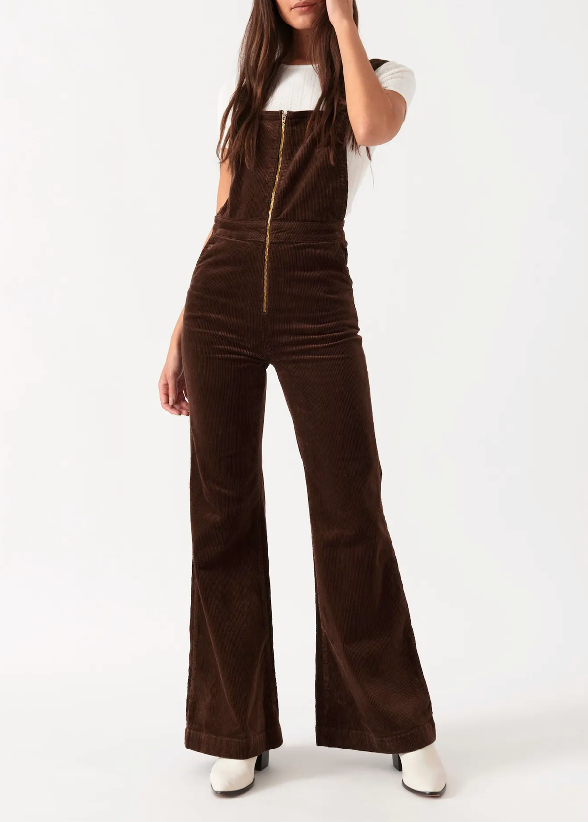 Brown Corduroy Eastcoast Flare Overall