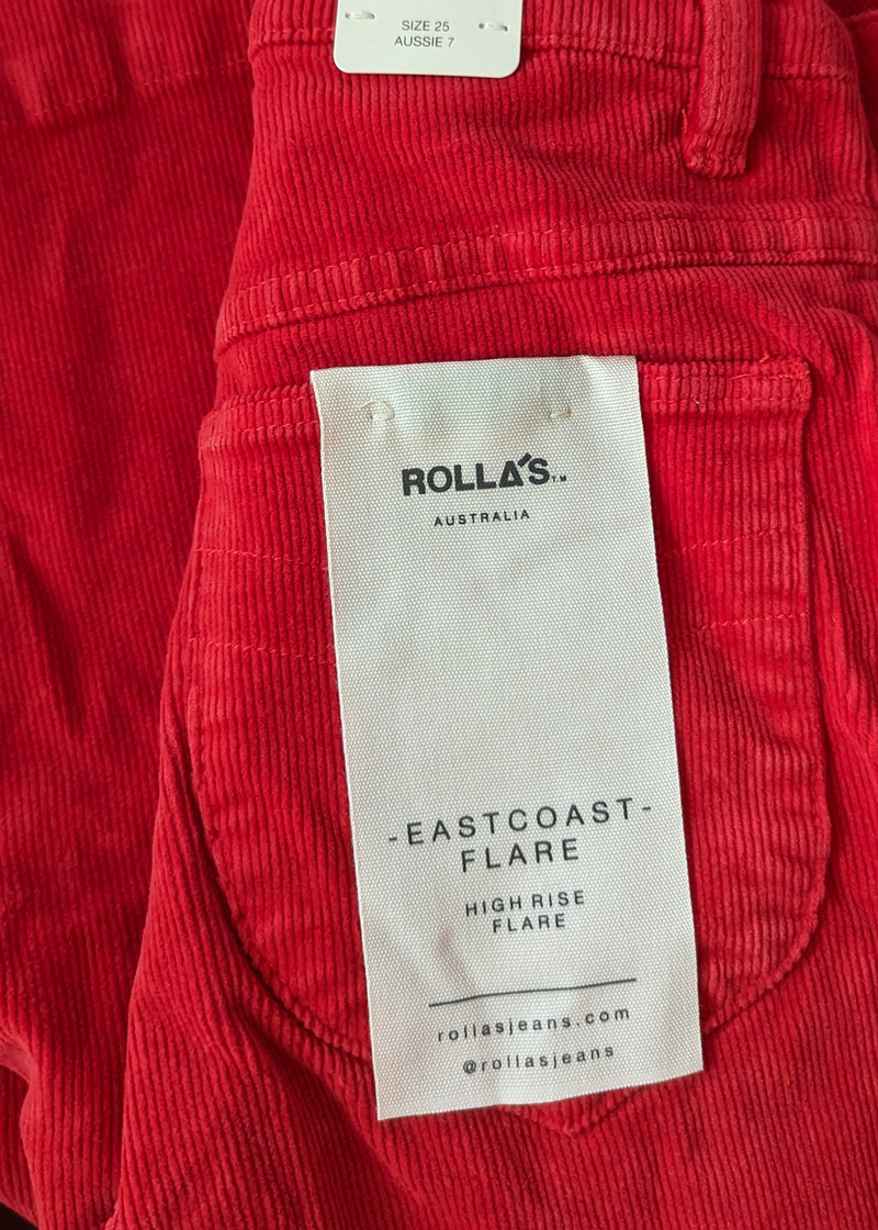 Scarlet Corduroy Eastcoast Flares