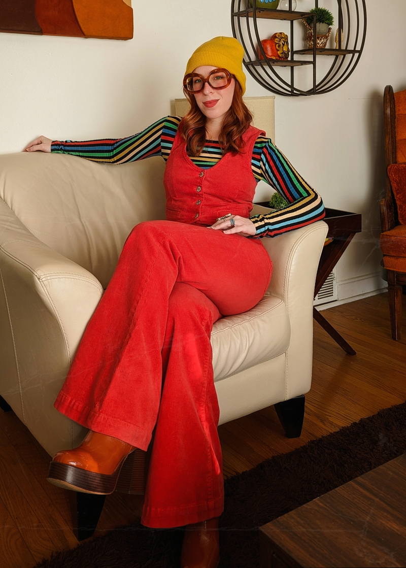 Scarlet Corduroy Eastcoast Flares