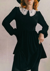 Wednesday Velvet Babydoll Dress