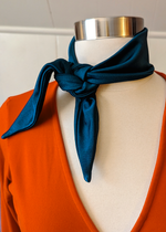 Blue Bayou Shimmer Stretch Scarf Tie