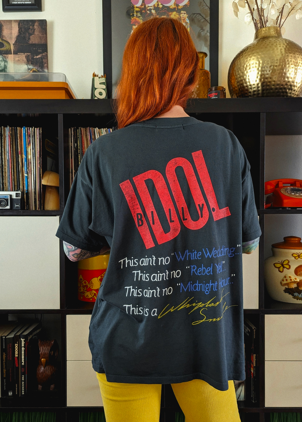 Daydreamer LA Billy Idol Whiplash Smile White Wedding Rebel Yell Oversized Tee made in California