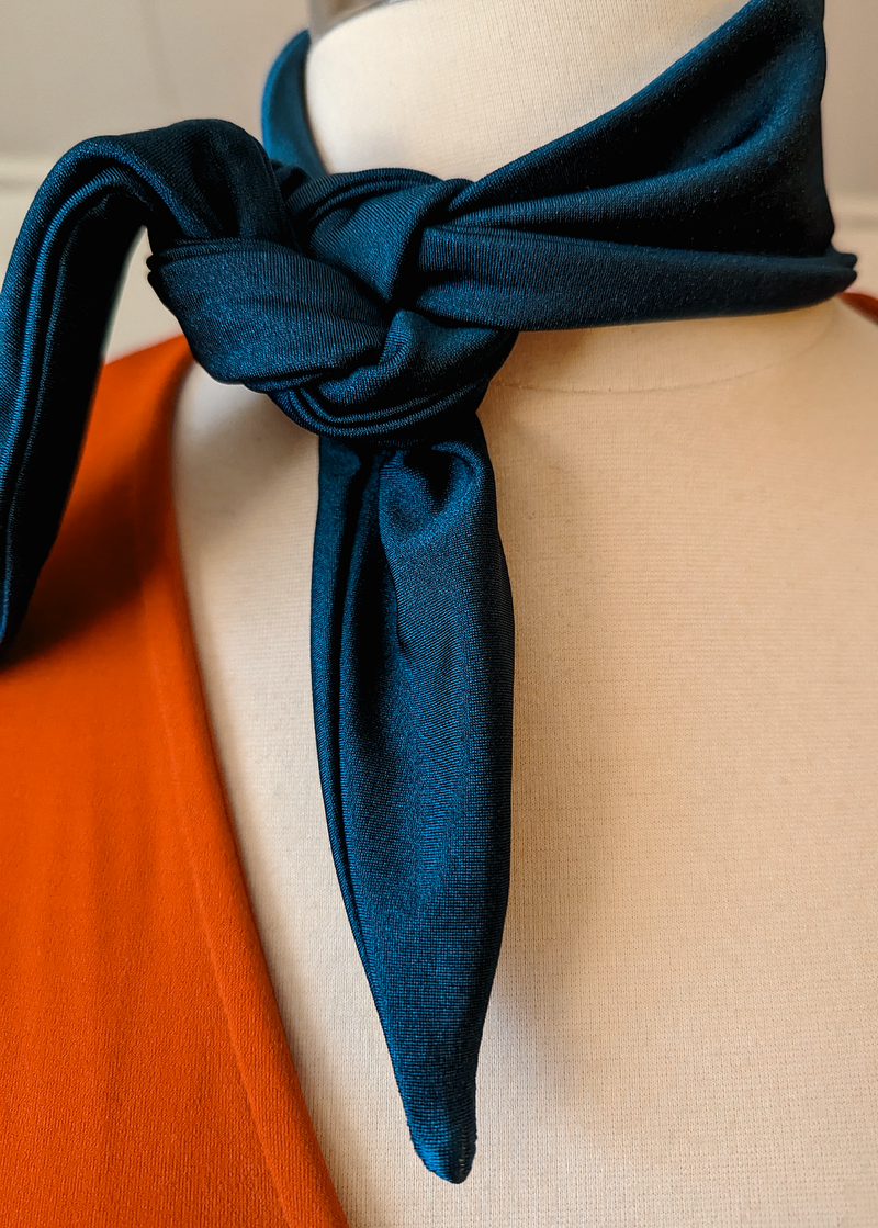 Blue Bayou Shimmer Stretch Scarf Tie