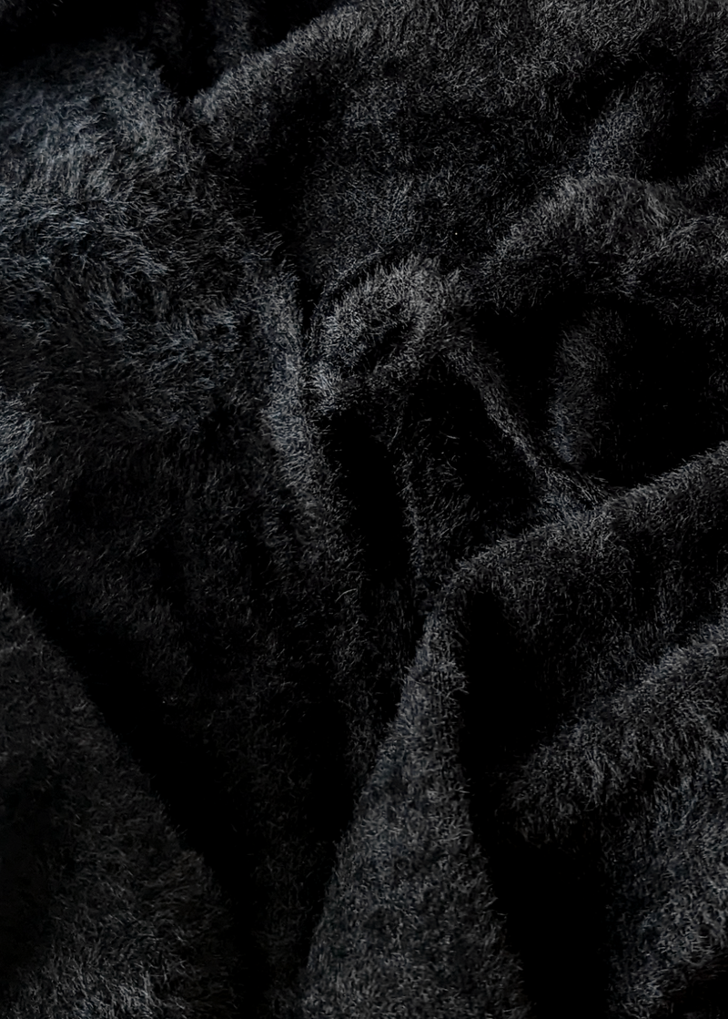 Liv Black Fuzzy Crop Cardigan