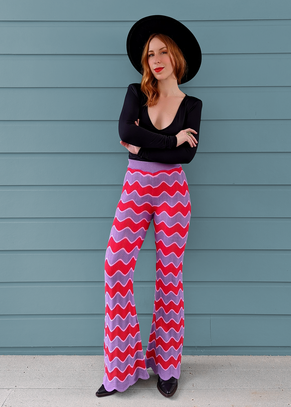 Love Street Pointelle Knit Flares ✿ Organic Cotton