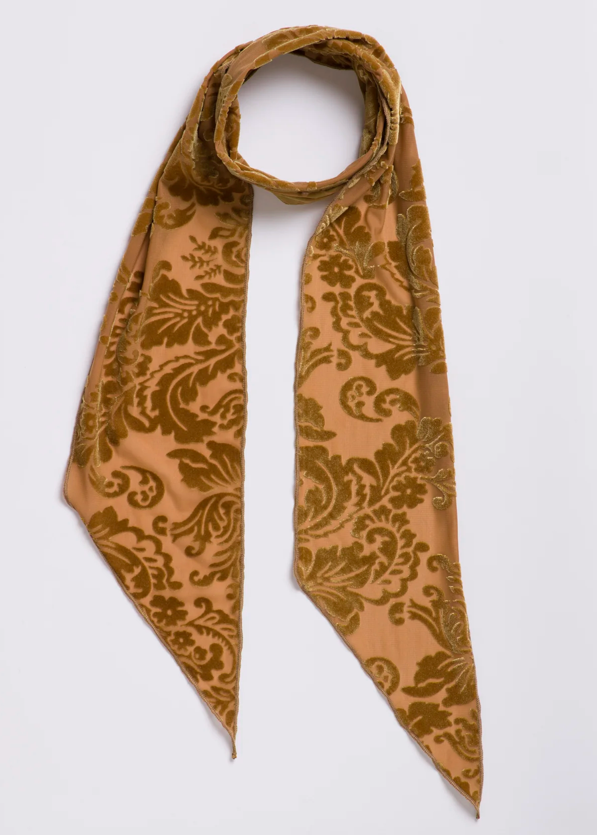 Hendrix Gold Velvet Long Scarf Tie