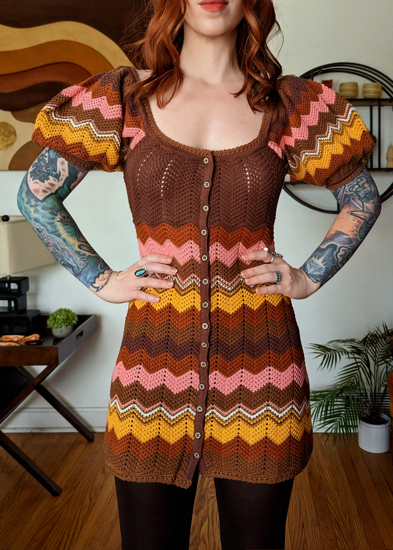 Ziggy Crochet Mini Dress