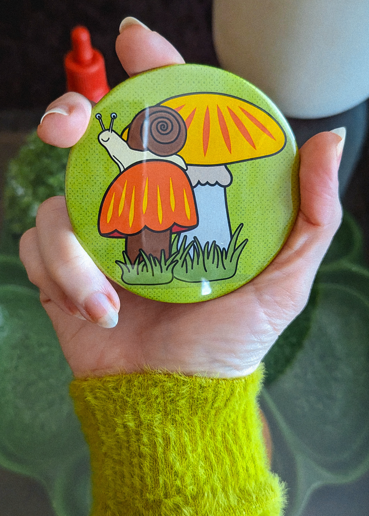 Mushroom Mini Pocket Mirror