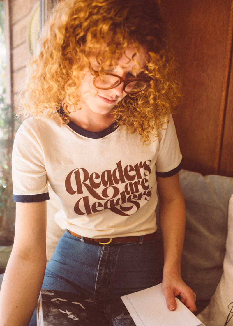Readers are Leaders Fitted Ringer Tee