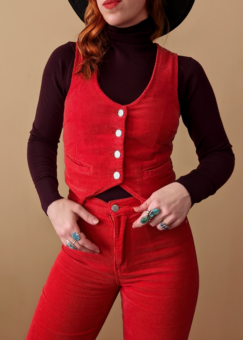Scarlet Corduroy Eastcoast Flares