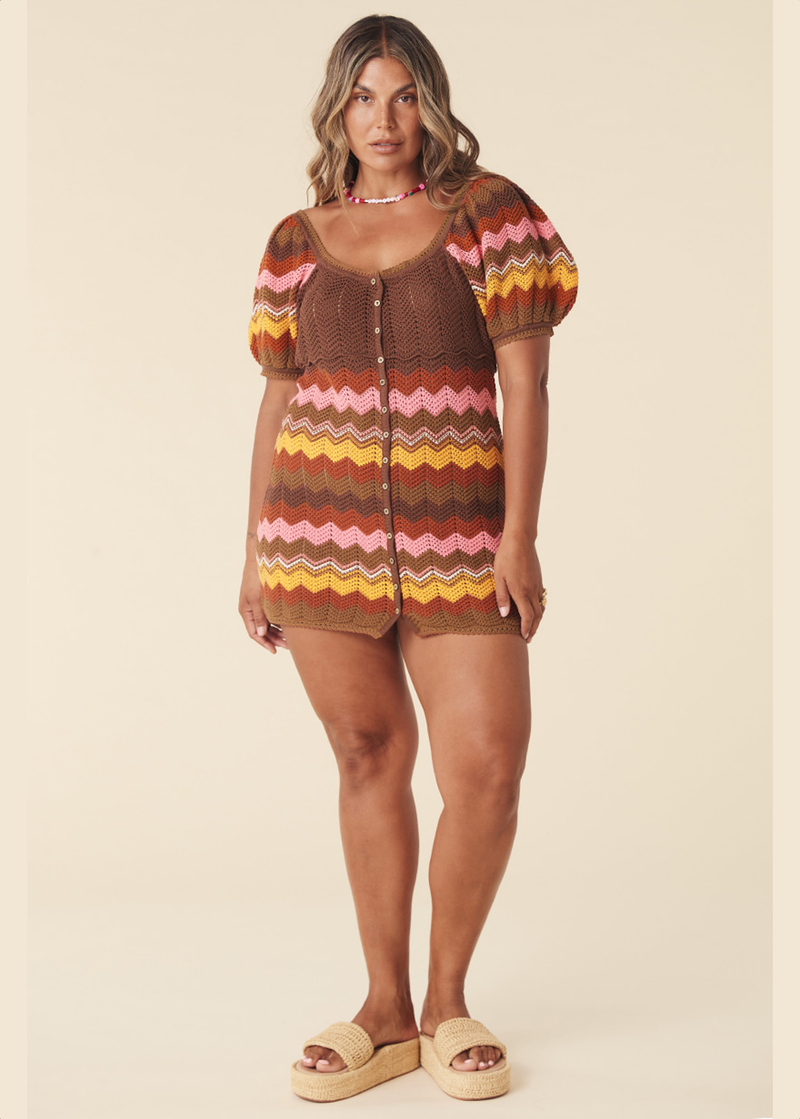 Ziggy Crochet Mini Dress