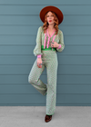 Spumoni Geo Knit Trousers <br> <i> ankle length </i>