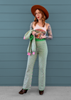 Spumoni Geo Knit Trousers <br> <i> ankle length </i>