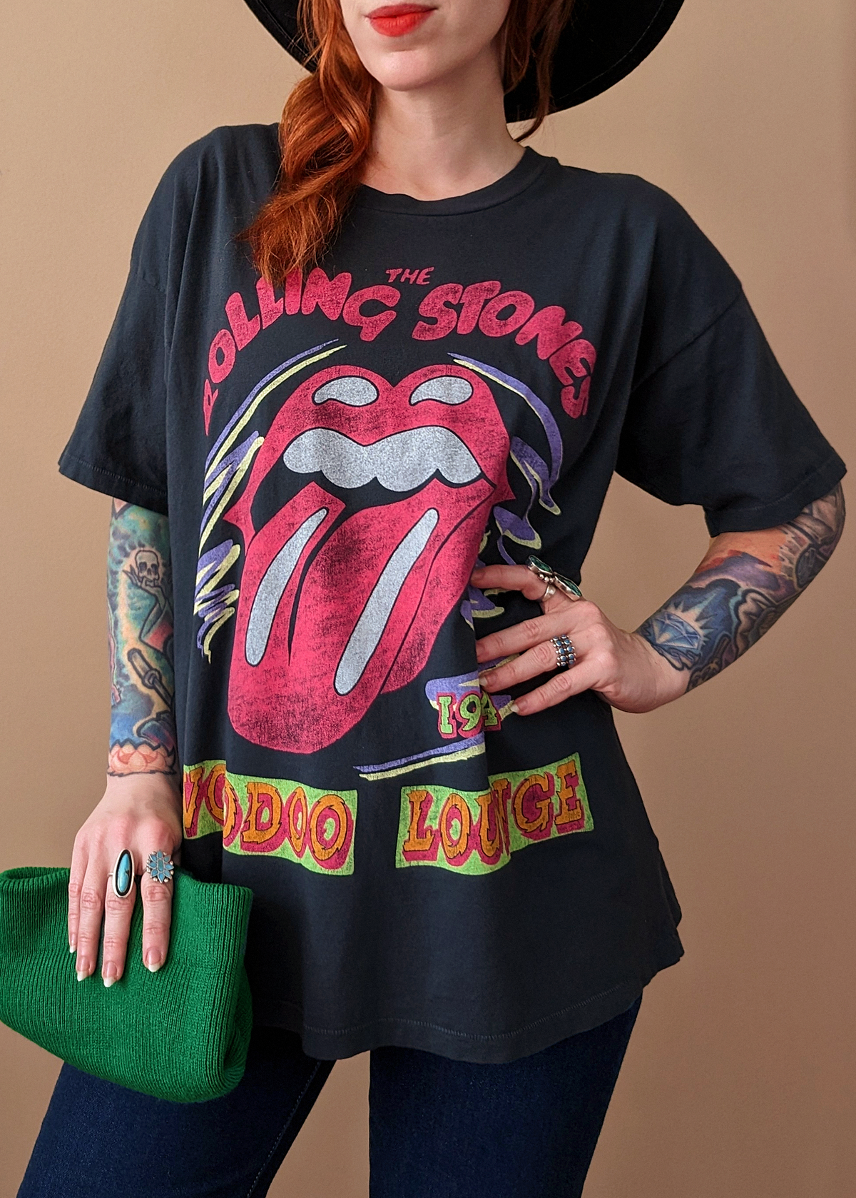 Daydreamer LA Rolling Stones Voodoo Lounge World Tour 1994 Officially licensed oversized tee. Made in California