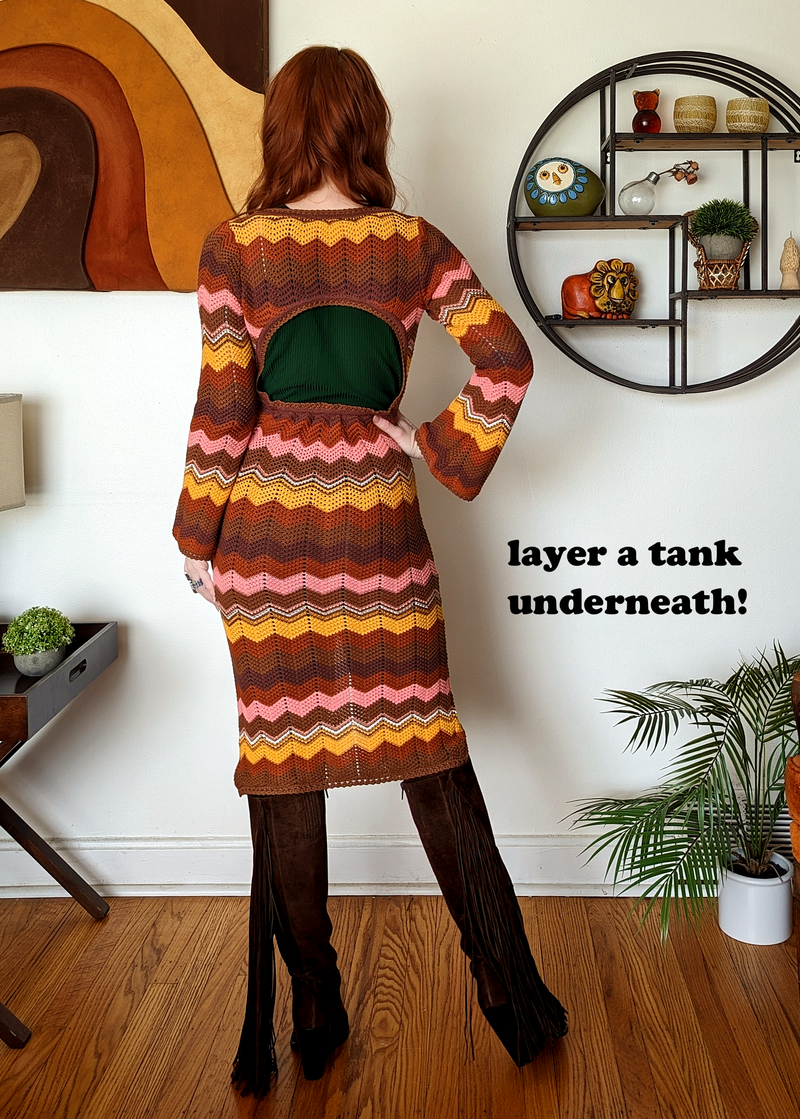 Ziggy Crochet Midi Dress / Duster