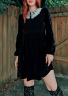 Wednesday Velvet Babydoll Dress