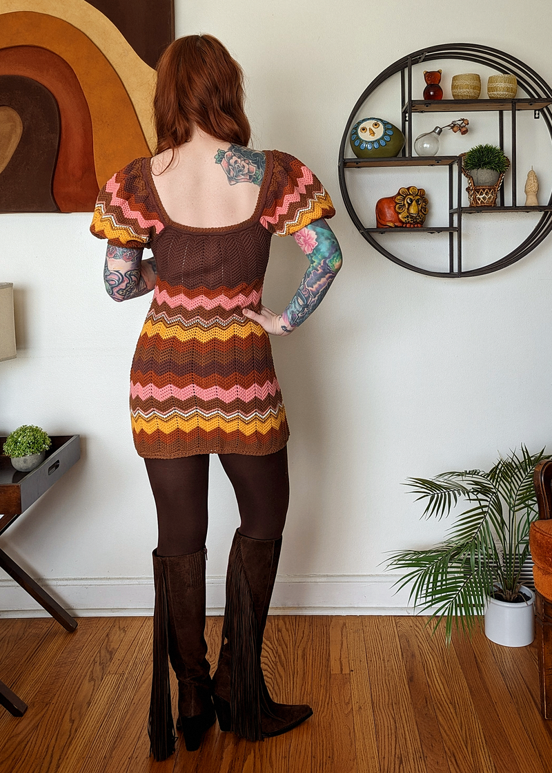 Ziggy Crochet Mini Dress