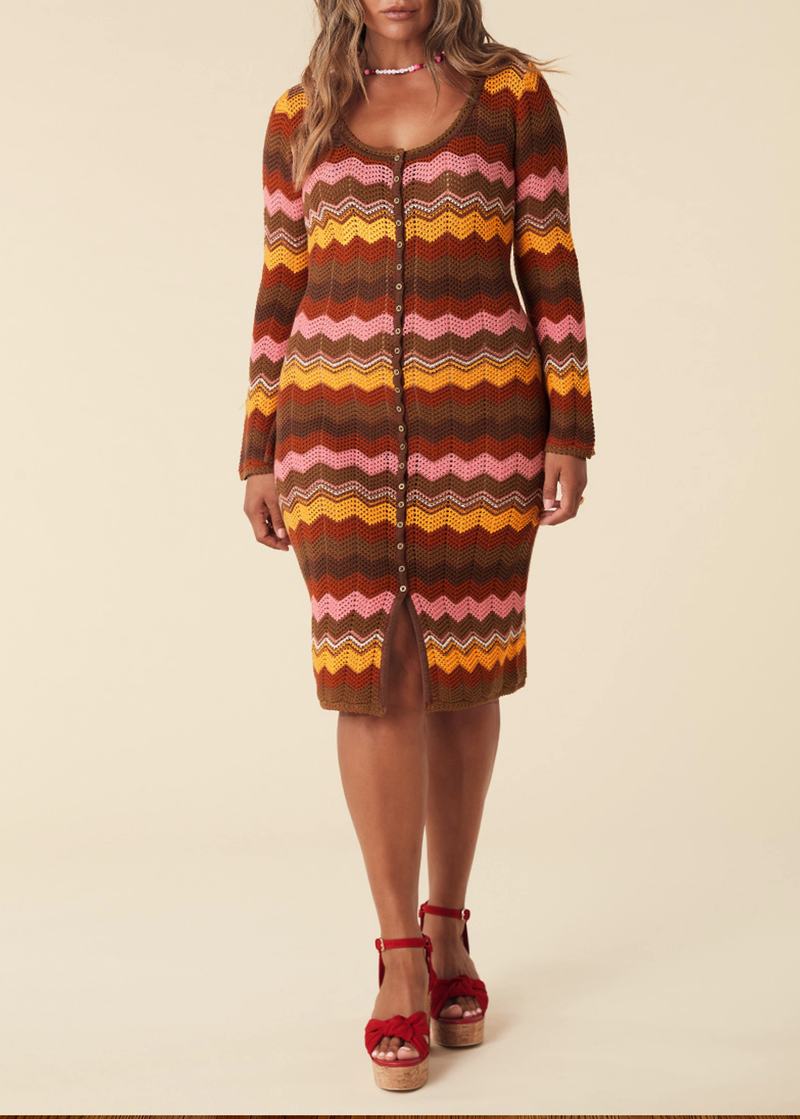 Ziggy Crochet Midi Dress / Duster