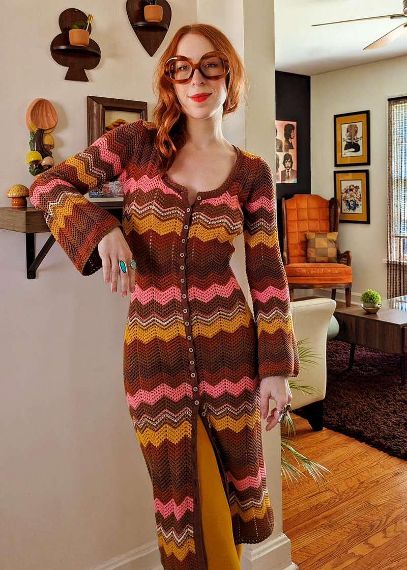 Ziggy Crochet Midi Dress / Duster